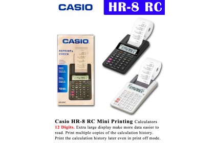 Casio Mini Printing Calculator HR-8RC